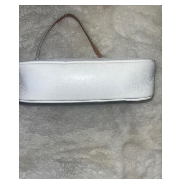 Coach white Khaki 6094 Signature Canvas Ivory  Demi  Shoulder Purse Baguette - Picture 5 of 8